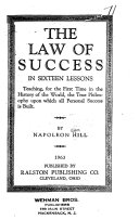 Book cover The Law of Success in Sixteen Lessons