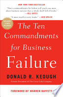 Portada del libro The Ten Commandments for Business Failure