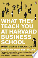 Book cover What They Teach You at Harvard Business School